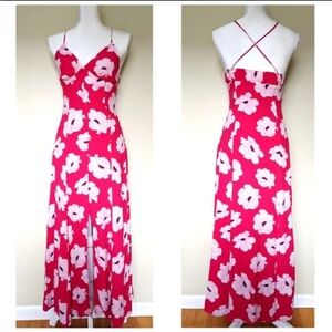 Leith Red and White Sundress Sleeveless Spaghetti Strap